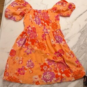 BP Nordstrom Floral Orange and Pink Dress Dress XS